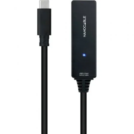 CABLE USB 3.2 Gen1 PROLONGADOR CON AMPLIFICADOR USB-C/M-H 5 M NEGRO NANOCABLE